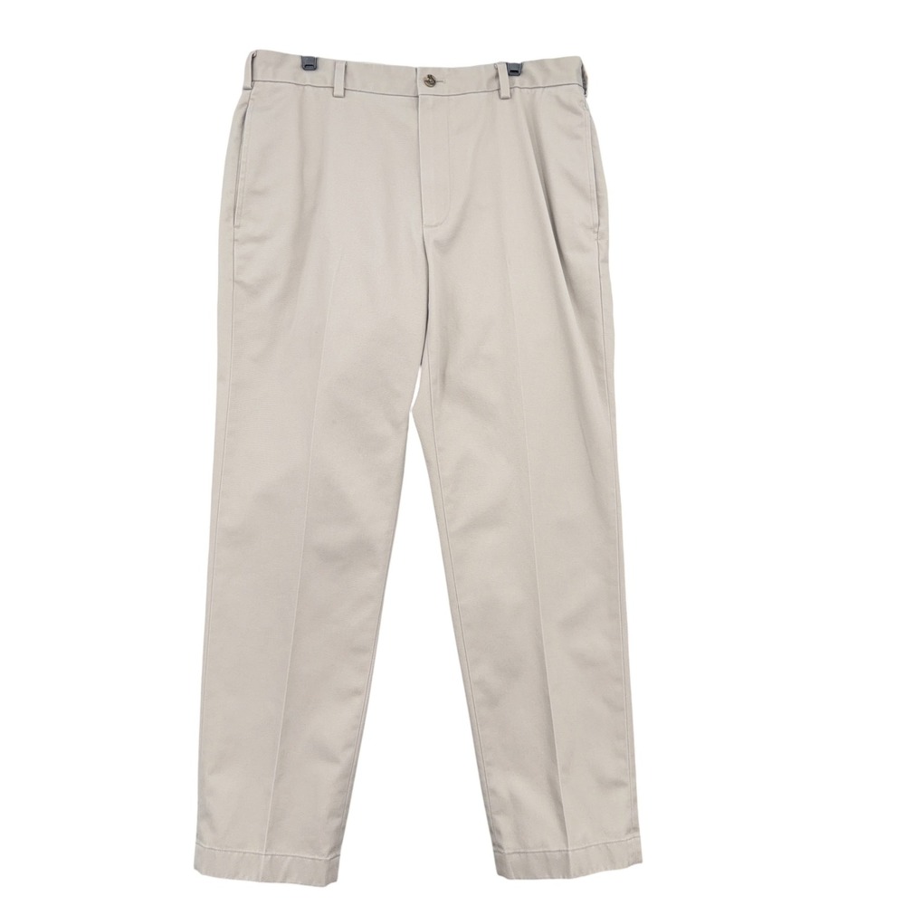 Brooks Brothers Advantage Chino Clark Men W35 L30 100% Cotton Khaki